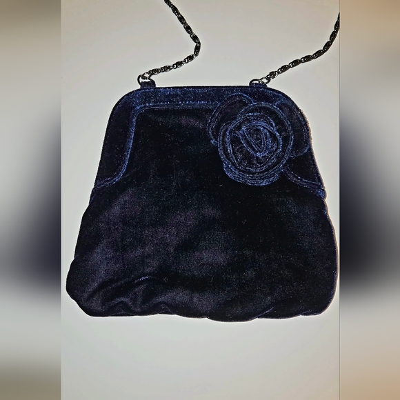Murval Handbags - ✨️Murval Navy Velvet Purse With Rosette